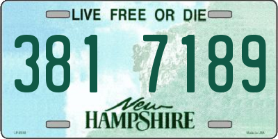 NH license plate 3817189