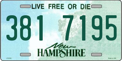 NH license plate 3817195