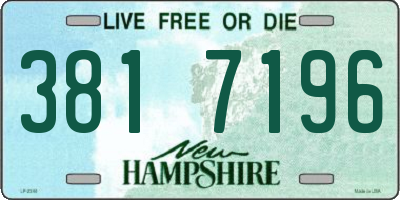 NH license plate 3817196