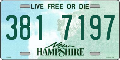 NH license plate 3817197