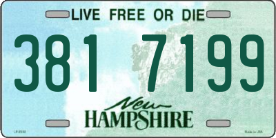 NH license plate 3817199