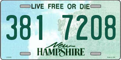 NH license plate 3817208