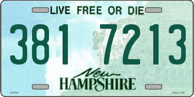 NH license plate 3817213