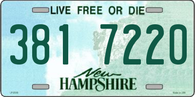 NH license plate 3817220