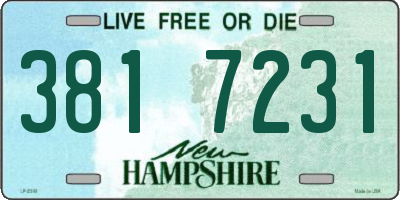 NH license plate 3817231