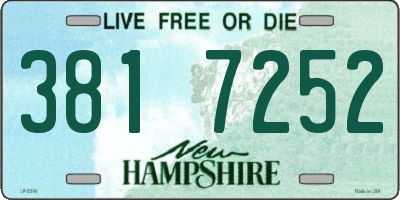 NH license plate 3817252