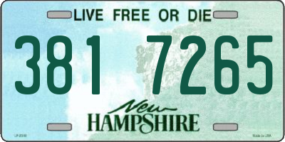 NH license plate 3817265