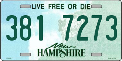 NH license plate 3817273