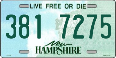 NH license plate 3817275