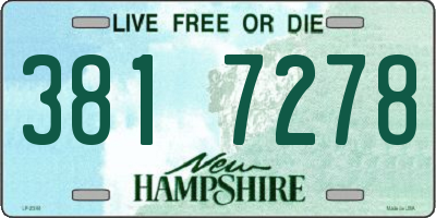 NH license plate 3817278