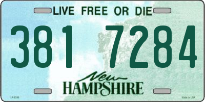 NH license plate 3817284