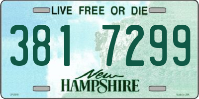 NH license plate 3817299