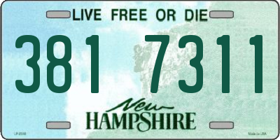 NH license plate 3817311