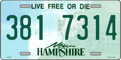 NH license plate 3817314