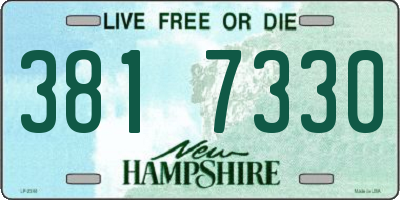 NH license plate 3817330