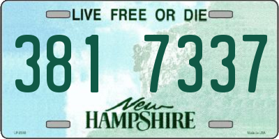 NH license plate 3817337