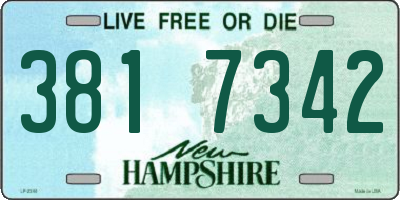 NH license plate 3817342