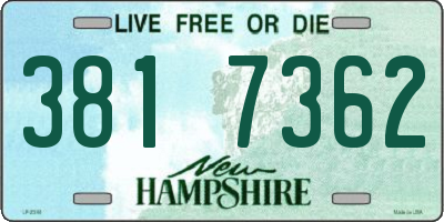 NH license plate 3817362