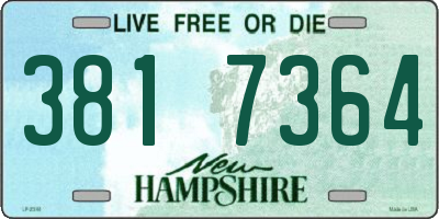 NH license plate 3817364