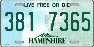 NH license plate 3817365