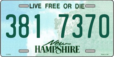 NH license plate 3817370