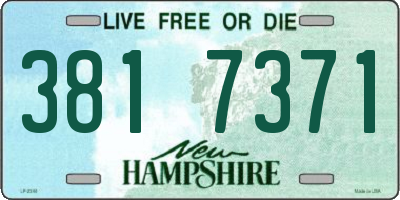 NH license plate 3817371