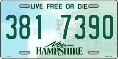 NH license plate 3817390