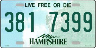 NH license plate 3817399