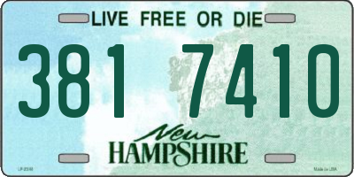 NH license plate 3817410