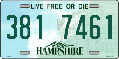 NH license plate 3817461
