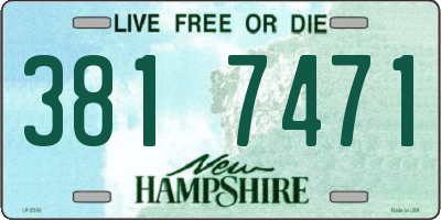 NH license plate 3817471