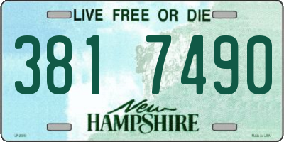 NH license plate 3817490