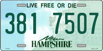 NH license plate 3817507