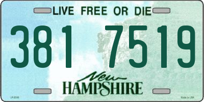 NH license plate 3817519