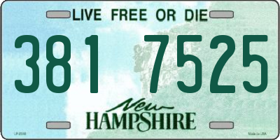 NH license plate 3817525