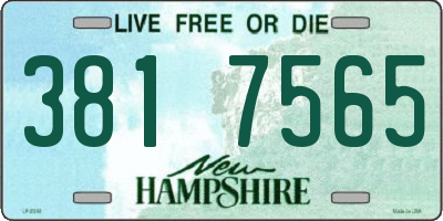 NH license plate 3817565