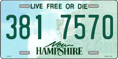 NH license plate 3817570