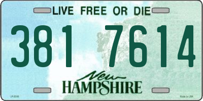 NH license plate 3817614