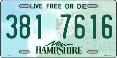 NH license plate 3817616