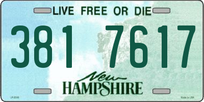 NH license plate 3817617