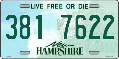 NH license plate 3817622