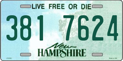 NH license plate 3817624