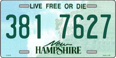 NH license plate 3817627