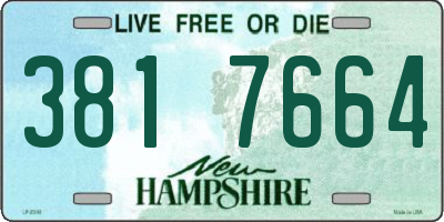 NH license plate 3817664