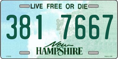 NH license plate 3817667