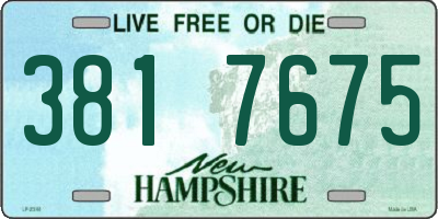 NH license plate 3817675