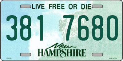 NH license plate 3817680