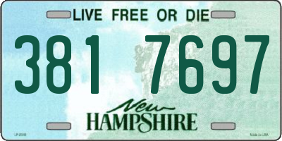 NH license plate 3817697