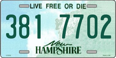 NH license plate 3817702