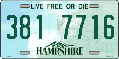 NH license plate 3817716